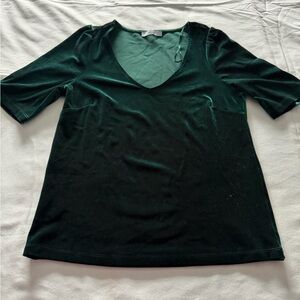 Ricki's Emerald Velvet Short Sleeve Tee